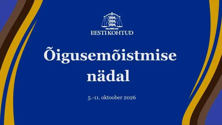 2026. aasta õigusemõistmise nädala kujundus